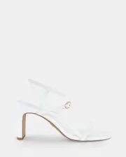 UJALA WHITE Slim Rectangular Heels