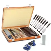 Wood Chisel Set (8 pcs),Carpentry Chisel With Wooden Storage Case,Sharpening ...