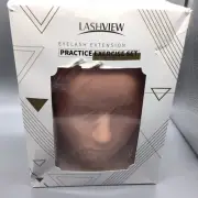 Practice Silicone Mannequin Head Eye Lash Extension 14 Pc Kit