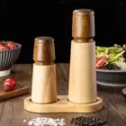 Salt and Pepper Mill Set Ceramic Rotor Multipurpose Refillable Peppercorn Mill