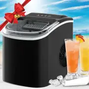 YOPOWER 1.2L Ice Maker Machine Portable Ice Cube Maker Countertop Black