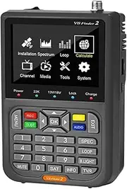 Satellite Receiver V8 Finder 2 Satellite Finder Meter DVB-S/S2/S2X 3.5 Inch LCD Display 1080P for Remote Reception Systems Antennas