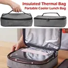 Square Insulated Cooler Storage Bags Lunch Box Bag Kids School Food Containers