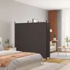 Room Divider Panel Privacy Screen Partition Stand Brown 348x180 cm vidaXL