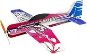 Viloga Upgrade 3D EPP Plane Sakura Aerobatic Flying Airplane, 420mm Durable Foam RC Plane Kit to Build for Adults (KIT+Motor+ESC+Servo+Mini 4CH RX(Frsky-D16), PP Sakura, Not Including Radio Control)