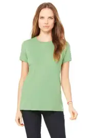 Organic Women's Tee eco-conscious made in the United states T-shirt Color Leaf