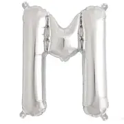 16" SILVER Letter M Mylar Foil Balloon 1 pcParty BackDrop Decorations Supply