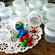 100 Empty Jars 1 ounce Screw Cap Containers Clear Lid #4304 DecoJars USA Plastic