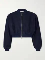 [The Frankie Shop] The Frankie Shop - Micky Padded Denim Bomber - Indigo - small small Blue