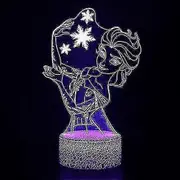 Shxx 3d Illusion Light Led Night Light Frozen Princess Girls Bedroom Decoration Desk Lamp Birthday Gift Xq-3dd412