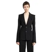 [ANN DEMEULEMEESTER] Kia fitted tailored blazer Black