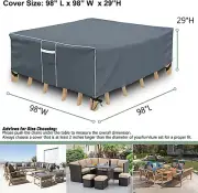 Square Patio Furniture Covers, Waterproof Outdoor Furniture Cover