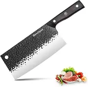 Meat Cleaver Knife,7.87-inch Cleaver Chef Knife,Ultra Sharp Kitchen Cleaver Knife,Stainless Steel Butcher Chopper Vegetable Professional Kitchen Knife with Ergonomic Handle