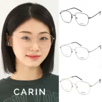 在飛比找momo購物網優惠-【CARIN】NewJeans配戴款 多邊方框光學眼鏡(多款
