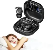Sleep Earbuds Bluetooth 5.4 in Ear Light-Weight Headphones, Mini Invisible Earplugs Small Design for Side Sleepers, Clear Calls& Noise Cancelling Sleep Buds for Travel, Insomnia, Relaxation (Black)
