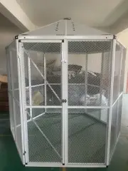 Pet Cage Mesh sides Door Entry light weight White Large Bird Aviary