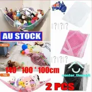 2x Soft LM1ge Toy Hammock Mesh Net Bedroom Nursery Storage Toys Teddy BeNJ