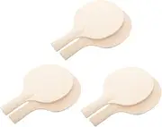 Unpainted Wooden Table Tennis Racket DIY Craft Paddle Kit Unfinished Rackets for Sports Games