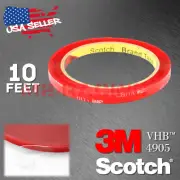 Genuine 3M VHB #4905 Clear Double-Sided Tape Mounting Automotive 8mmx10FT