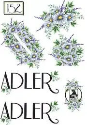 Adler - Custom Decals - Sewing Machine waterslide decals
