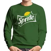 Coca-Cola Sprite Lemon Logo Men's Sweatshirt Bottle Green Large