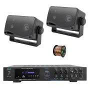 Pyle PDA8BU 5.1 Channel Home Audio Bluetooth Receiver, 2x 3.5" 200W Speaker,Wire