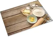JAMBALAY Tempered Glass Cutting Board, 10"x14" for Kitchen Dishwasher Safe with Rubber Feet, Scratch Resistant, Heat Resistant, Shatterproof, Flour Pattern