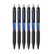 Pack of 6 UNI-Ball Jetstream Roller Ball Pen Blue Ink Set Office Student School