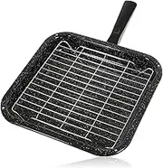 Spares2go Small Square Grill Pan, Rack & Detachable Handle for John Lewis Oven Cookers
