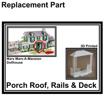Vintage Marx "Marx-A-Mansion" Dollhouse Replacement Part Entryway Porch