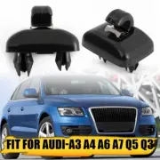 2x Sun Visor Clip Bracket for Audi A3 A4 A5 Q5 A7 B6 B7 B8 S4 S5 8U0857562 Black (for: Audi)