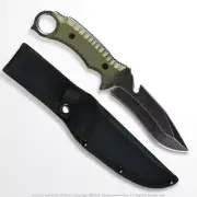 Hunting Knife Olive Moss G10 Handle 12.5cm Blade Full Tang Camping Tactical Army