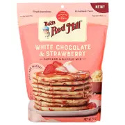 Bob's Red Mill, Pancake & Waffle Mix, White Chocolate & Strawberry, 20 oz (567 g)