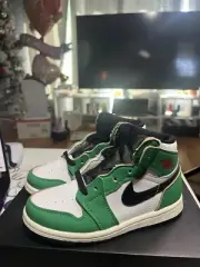 NEW Nike Air Jordan 1 High OG TD 'Lucky Green' PS CU0450-300 Kids Size 9C