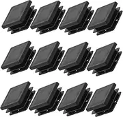 IWOWHERO Furniture Casters Square Post End Inserts Plastic End Cap Tubing Cap for Metal Tubing 12 Pack Non Slip Pads Caps