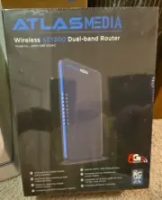 BNIB Atlas Media Wireless AC1200 Dual Band Router Firewall Security Encryption