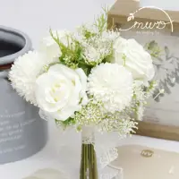 在飛比找momo購物網優惠-【MWD】新娘捧花 婚用花束 仿真手捧花 WD0370(森系