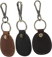 [BRIGHTFUFU] 3pcs Handmade Pu Card Holder Women Vintage Access Card Case Keychain Fob Bag Charm