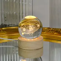 在飛比找樂天市場購物網優惠-✤宜家✤星球單色款3D雷射水晶球北歐創意USB小夜燈 臥室桌