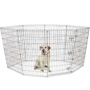 Vibrant Life 8-Panel 42"H Wire Pet Play Pen with Easy Access Door