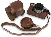 Z fc Zfc Camera CaseRieibi PU Leather Case with Strap for Nikon Z fc Zfc 28mm f/2.8 SE, 16-50mm f/3.5-6.3 Lens, Coffee, Coffee