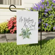 Jesus Garden & House Banner Pole not included lawn sign psalm 23 scripture Bible