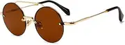 [TO-WWENXINHZ] Womens Sunglasses Round Sunglasses Mens Sunglasses (Color : 3)