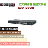 在飛比找蝦皮購物優惠-Edge-corE ECS4120-28T 內建28埠 L2