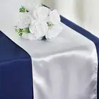 White SATIN 12x108" Table RUNNER Wedding Party Catering Dinner Decorations SALE