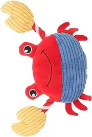 Cute Crab Squeaky Teething Toy for Small Dogs Plush Dog Chew Toy Squeaker