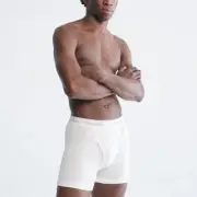 Calvin Klein 100% Cotton Classics 3-Pack Boxer Brief White Classic Fit NWT