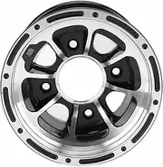 Brilluxa 8in ATV Wheel Rim Aluminum Alloy Rear Wheel Rim High Strength Sporty Look Wheel Rim Cart Accessories for Quad Bike Go Kart G olf Cart (Rear Wheel)