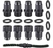 Expandable Garden Hose Repair Kit, Male and Female Hose End Repair Fittings/Conn