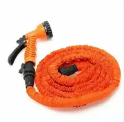 Latex 100 FT Expanding Flexible Garden Water Hose with Spray Nozzle